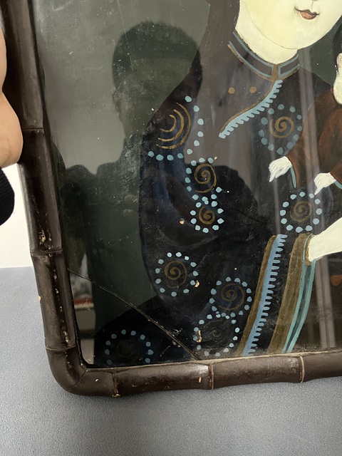 古玩雜項玻璃畫真品鑒賞圖