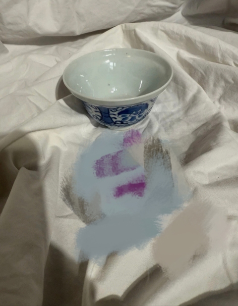 古玩陶瓷成化年制款青花杯真品鑒賞圖