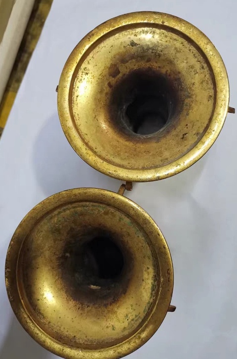 古玩銅器花觚真品鑒賞圖