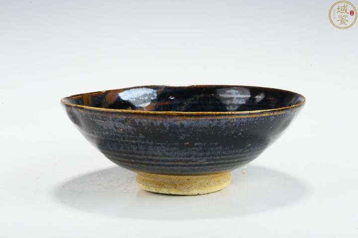 古玩陶瓷元代?黑釉鐵銹斑碗拍賣，當前價格2300元