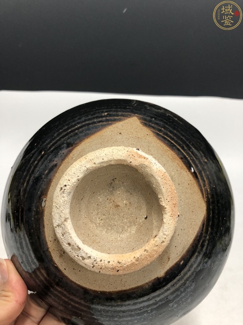 古玩陶瓷元代?黑釉鐵銹斑碗拍賣，當前價格2300元