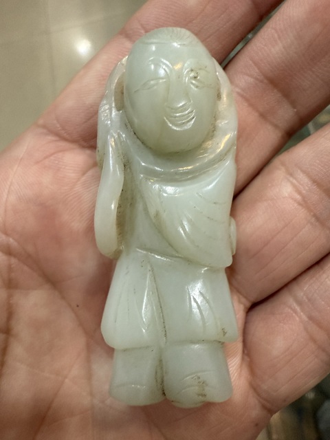 古玩玉器和田玉雕“童子”真品鑒賞圖
