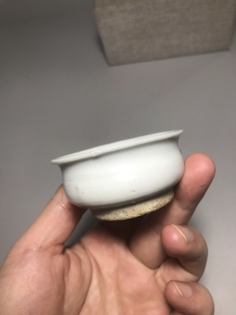 古玩陶瓷白釉香爐真品鑒賞圖