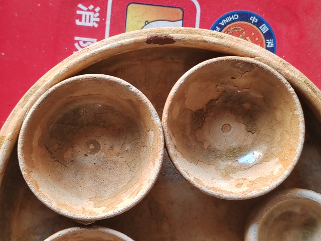 古玩陶瓷洪州窯五盅盤真品鑒賞圖