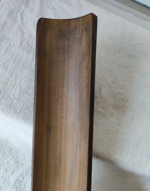 古玩雜項竹雕臂擱真品鑒賞圖