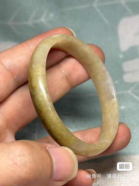 古玩玉器翡翠手鐲真品鑒賞圖