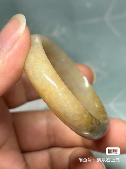 古玩玉器翡翠手鐲真品鑒賞圖