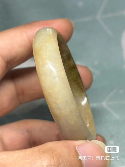 古玩玉器翡翠手鐲真品鑒賞圖