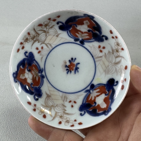 古玩陶瓷青花加彩盤真品鑒賞圖