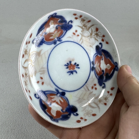 古玩陶瓷青花加彩盤真品鑒賞圖