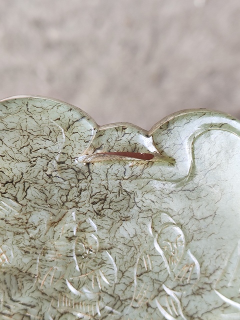 古玩玉器和田玉雕“如意鎖佩”真品鑒賞圖