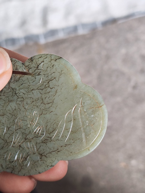 古玩玉器和田玉雕“如意鎖佩”真品鑒賞圖