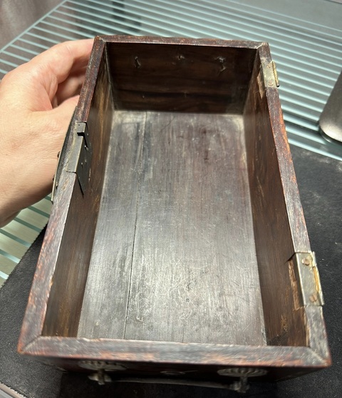 古玩雜項(xiàng)酸枝木雕刻制作木盒真品鑒賞圖