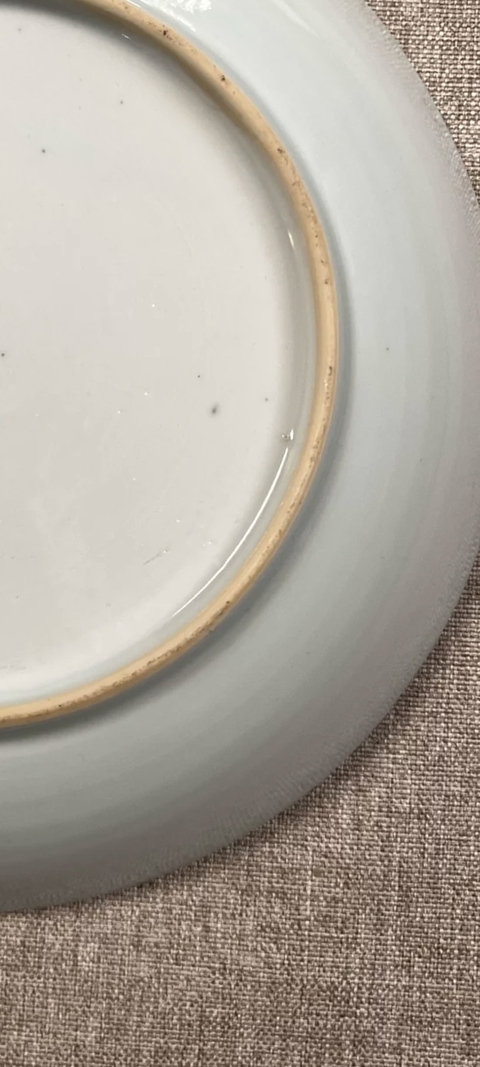 古玩陶瓷山水紋青花盤真品鑒賞圖