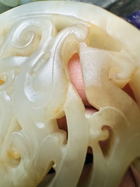 古玩玉器和田玉雕“龍紋佩”真品鑒賞圖