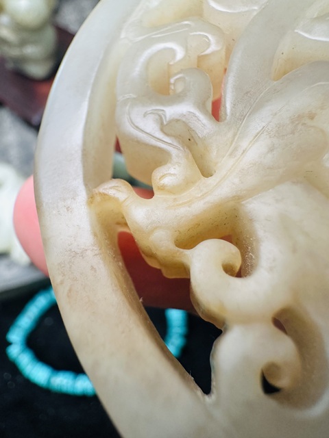 古玩玉器和田玉雕“龍紋佩”真品鑒賞圖