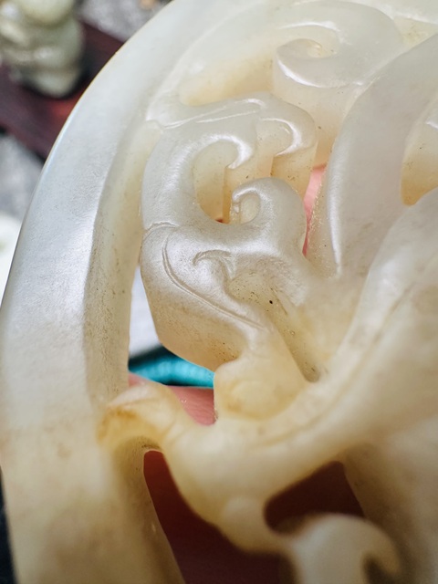 古玩玉器和田玉雕“龍紋佩”真品鑒賞圖