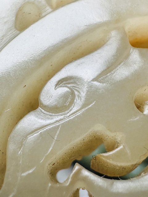 古玩玉器和田玉雕“龍紋佩”真品鑒賞圖