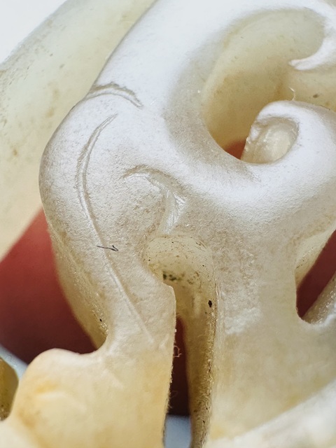 古玩玉器和田玉雕“龍紋佩”真品鑒賞圖