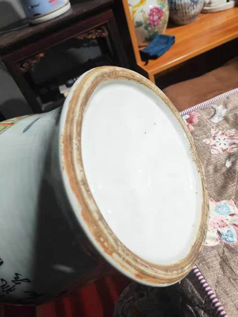 古玩陶瓷三娘教子詩紋粉彩將軍罐真品鑒賞圖