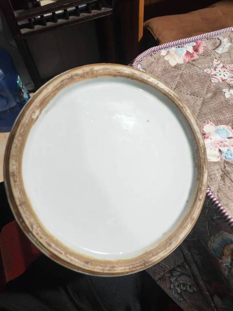 古玩陶瓷三娘教子詩紋粉彩將軍罐真品鑒賞圖