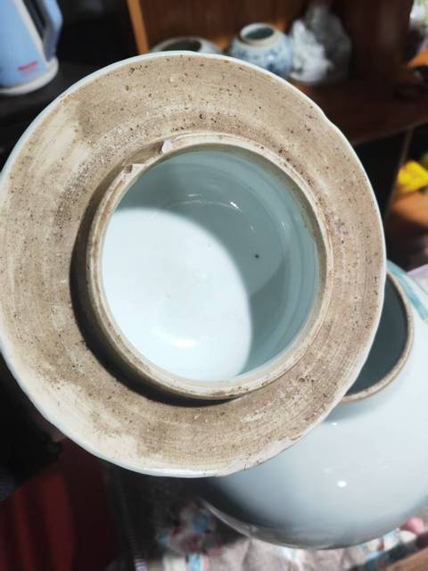 古玩陶瓷三娘教子詩紋粉彩將軍罐真品鑒賞圖