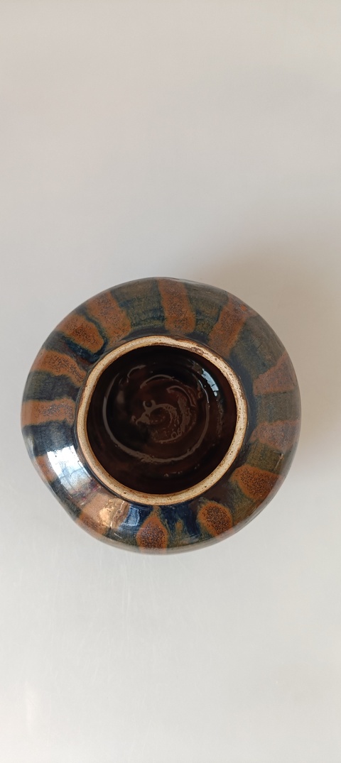 古玩陶瓷磁州窯鐵銹斑線條罐拍賣，當前價格10000元