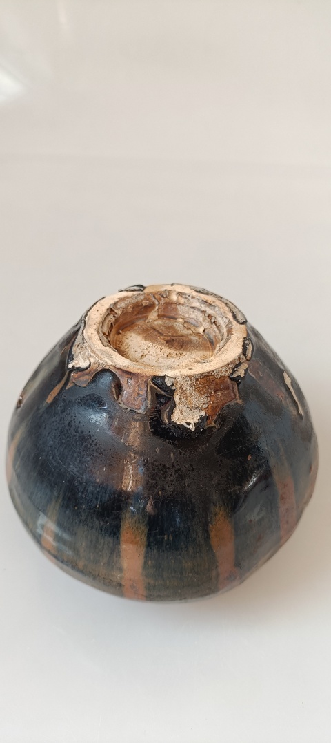 古玩陶瓷磁州窯鐵銹斑線條罐拍賣，當前價格10000元