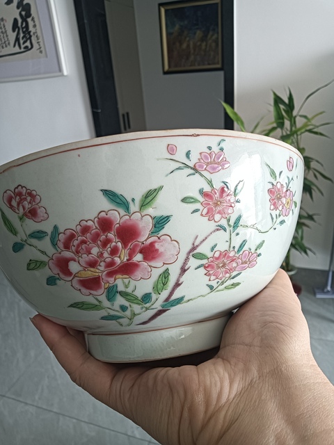 古玩陶瓷花卉紋粉彩碗拍賣，當前價格8888元