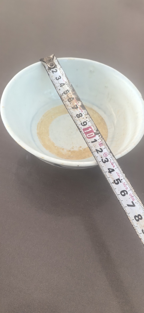 古玩陶瓷明末清初 青花花卉紋碗真品鑒賞圖