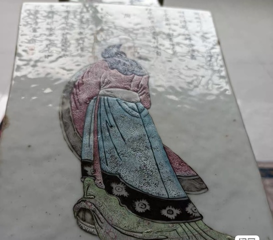 古玩陶瓷粉彩無雙譜人物四方瓶真品鑒賞圖