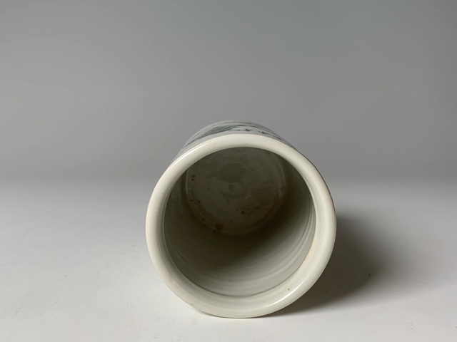 古玩陶瓷民國·淺降彩山水紋筆筒拍賣，當前價格566元