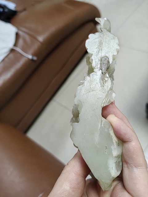 古玩玉器和田玉仕女擺件真品鑒賞圖