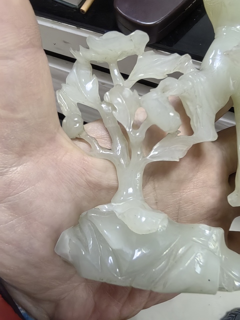 古玩玉器和田玉仕女擺件真品鑒賞圖