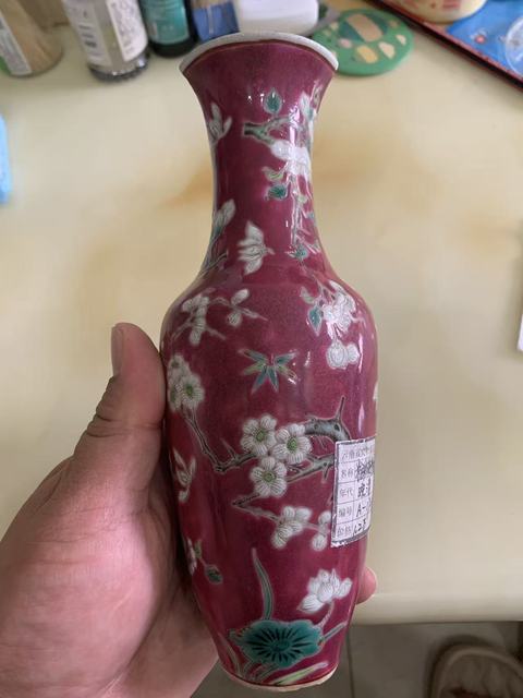 古玩陶瓷粉彩瓶真品鑒賞圖