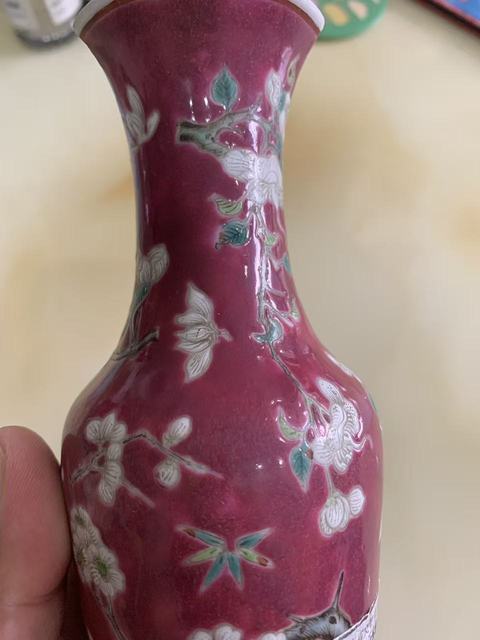 古玩陶瓷粉彩瓶真品鑒賞圖