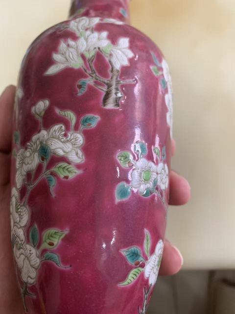 古玩陶瓷粉彩瓶真品鑒賞圖