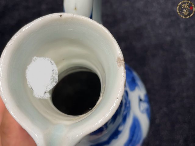 古玩陶瓷明崇禎 青花人物紋執壺真品鑒賞圖