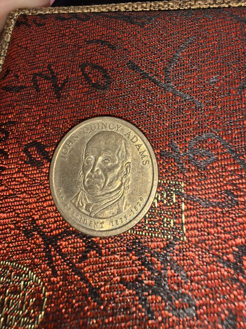 古玩錢幣美國總統約翰昆西亞當斯一美元硬幣真品鑒賞圖