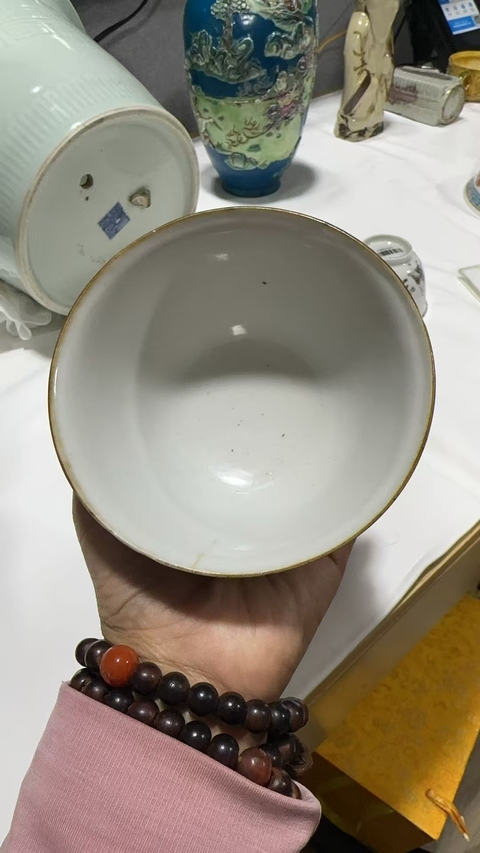 古玩陶瓷福壽紋杯真品鑒賞圖