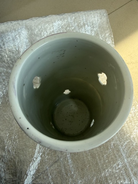 古玩陶瓷人物紋粉彩帽筒真品鑒賞圖