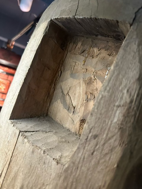 古玩雜項木雕無畏（開手）觀音（老木改裝新雕）真品鑒賞圖