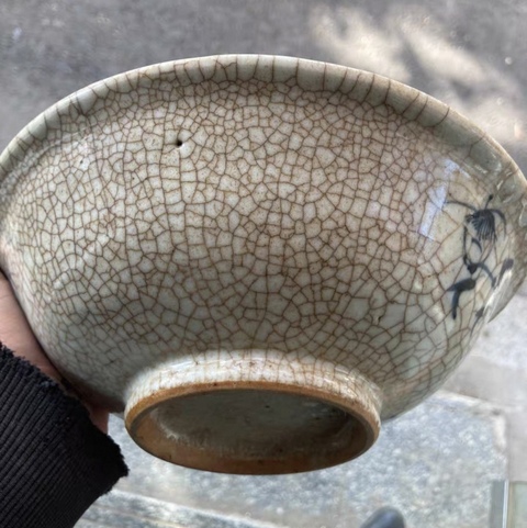 古玩陶瓷哥釉青花碗真品鑒賞圖