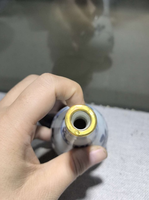 古玩陶瓷花卉紋青花瓶真品鑒賞圖