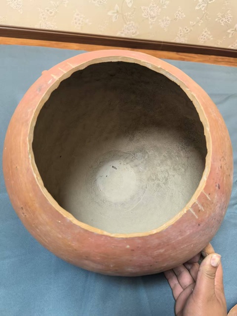 古玩陶瓷齊家文化紅陶衣蓋罐真品鑒賞圖