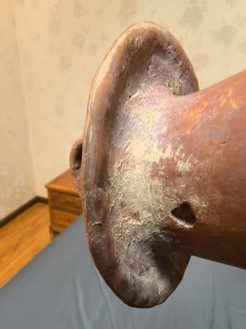 古玩陶瓷齊家文化紅陶衣蓋罐真品鑒賞圖