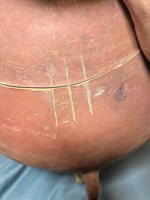 古玩陶瓷齊家文化紅陶衣蓋罐真品鑒賞圖