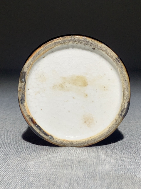 古玩陶瓷三羊開泰窯變釉筆筒真品鑒賞圖