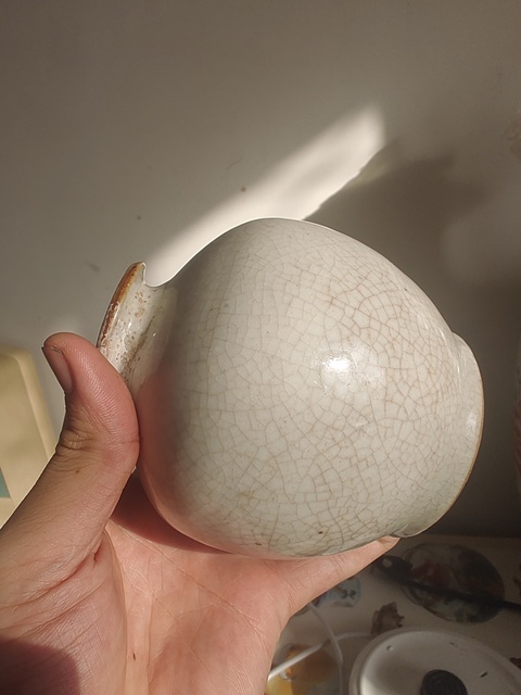 古玩陶瓷哥釉小罐真品鑒賞圖