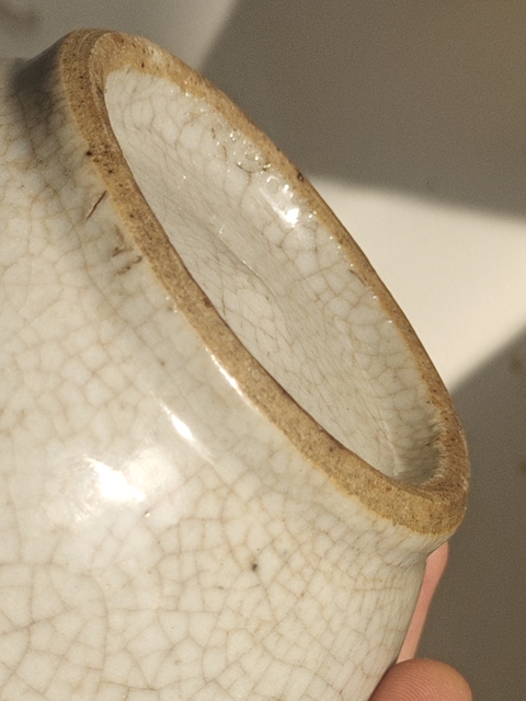 古玩陶瓷哥釉小罐真品鑒賞圖